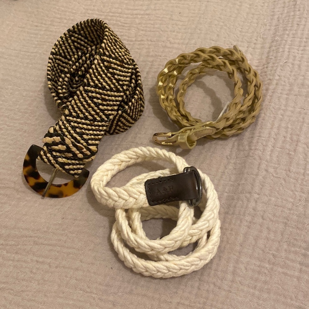 H&M , A&F , no name summer belt . Size Xs-S . Set 3 pieces